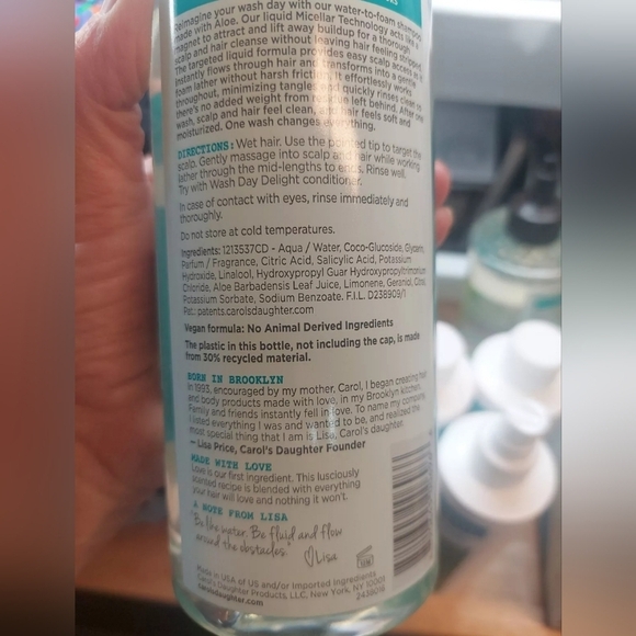 (2) Carols Daughter Wash Day Delight Water To Foam Shampoo New - Picture 4 of 5